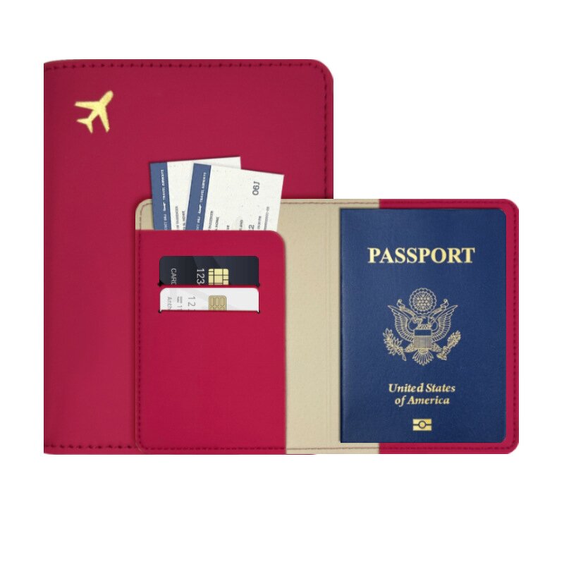 Passport Holder Manufacturer - OEM/ODM Custom Airplane Design PU Leather Cover