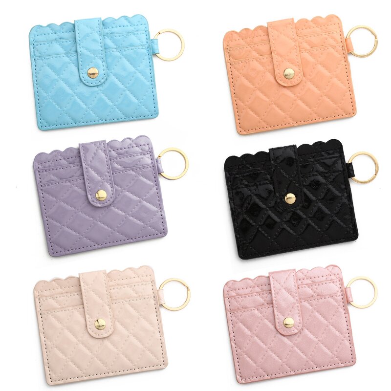 Card Holder Manufacturer - OEM/ODM Custom PU Leather Wristlet Wallet Keychain