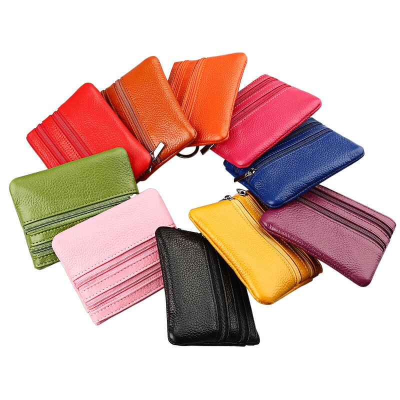 Coin Purse Manufacturer - OEM/ODM Custom Genuine Leather Zipper Change Purse