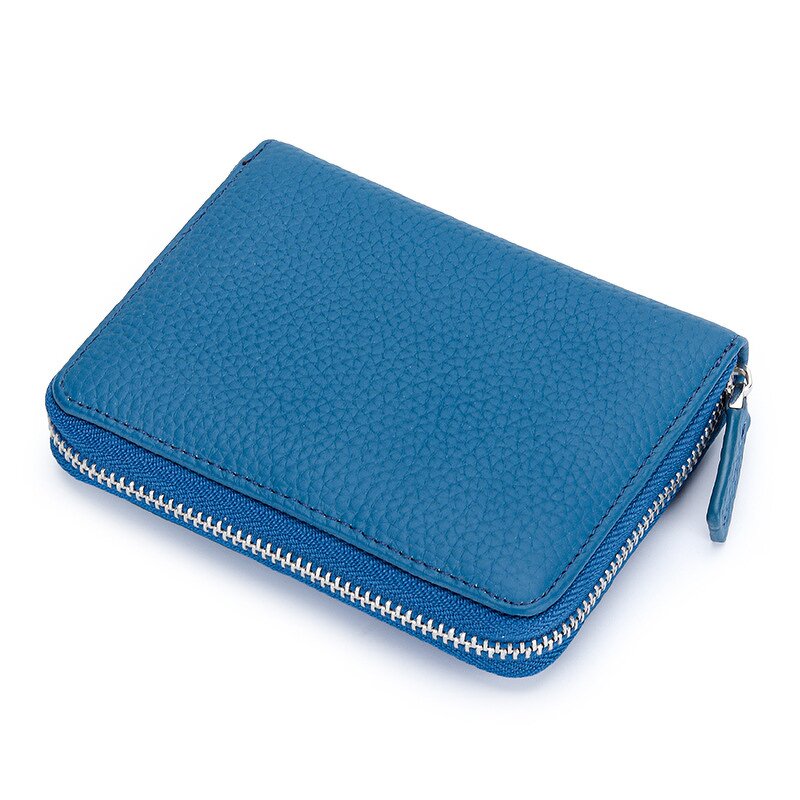 Card Wallet Manufacturer - OEM/ODM Custom Litchi Pattern Double Zip Wallet