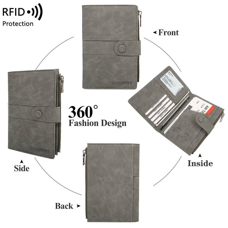 Passport Organizer Manufacturer - OEM/ODM Custom Anti-Theft Zipper Document Holder