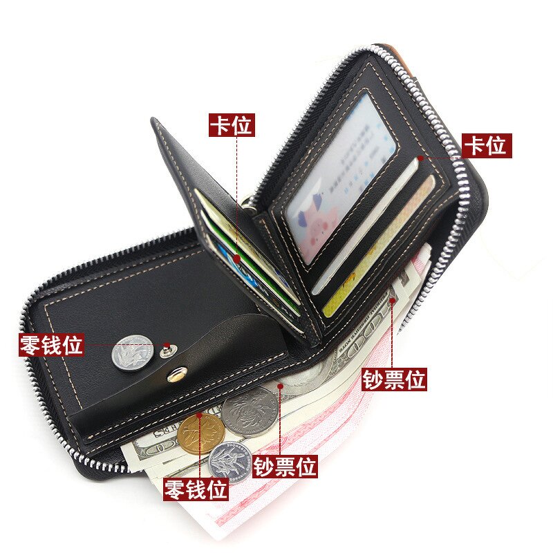 Men's Wallet Manufacturer - OEM/ODM Custom Pu Leather Casual Bifold Wallet