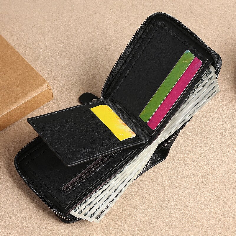 Men's Wallet Manufacturer - OEM/ODM Custom PU Leather Zipper Coin Purse