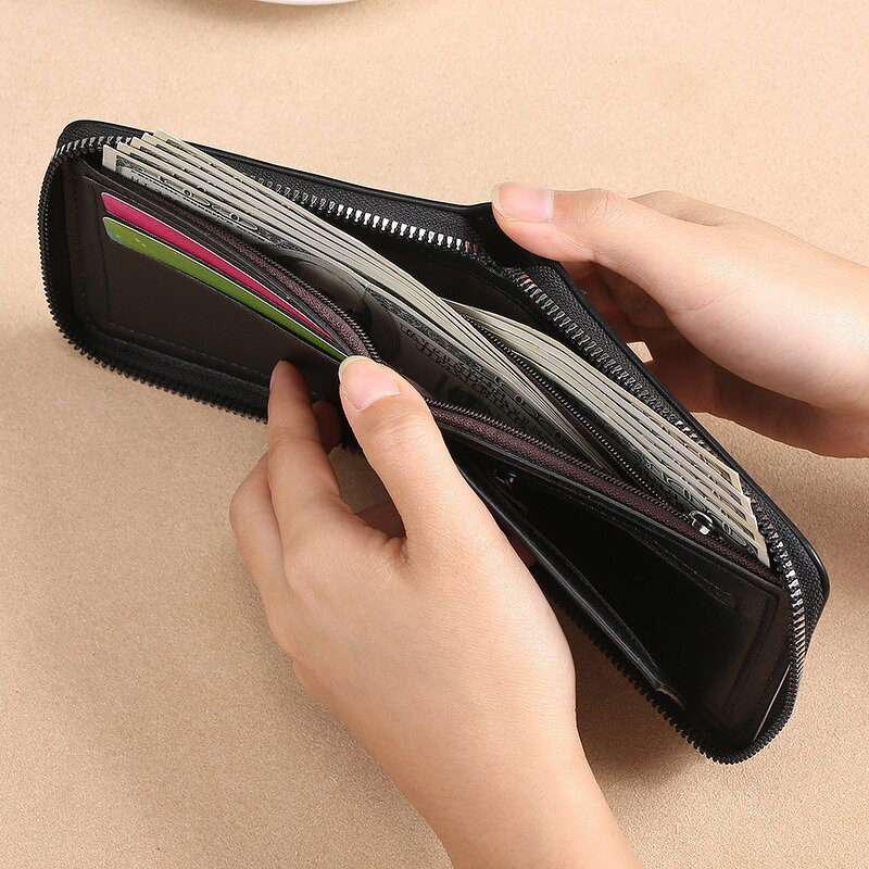 Men's Wallet Manufacturer - OEM/ODM Custom PU Leather Zipper Coin Purse