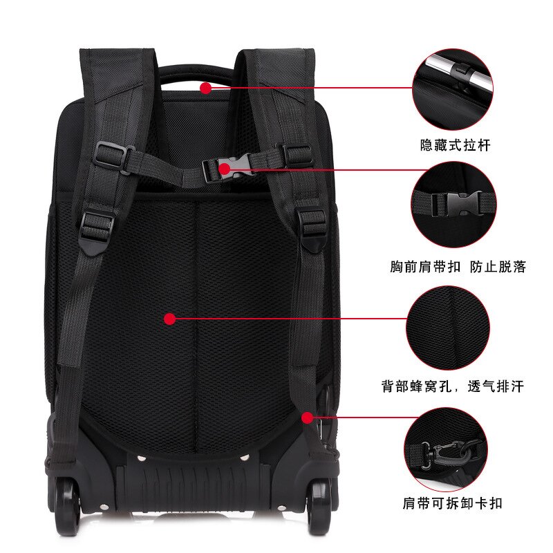 Rolling Backpack Manufacturer - OEM/ODM Custom Hard Shell Wheel Trolley Bag