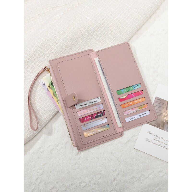 Long Purse Manufacturer - OEM/ODM Custom Large Capacity PU Leather Zipper Purse