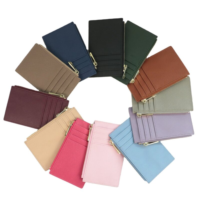Card Holder Manufacturer - OEM/ODM Custom PU Saffiano Leather Slim Wallet