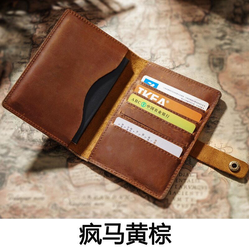 Travel Wallet Manufacturer - OEM/ODM Custom Crazy Horse Cowhide Leather Cover