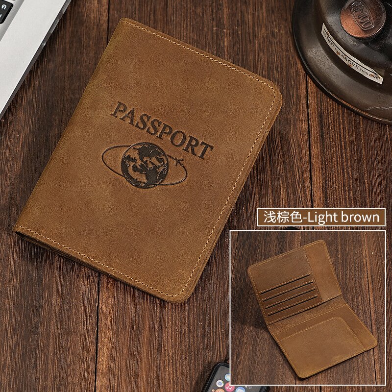 Passport Case Manufacturer - OEM/ODM Custom RFID Blocking Crazy Horse Leather