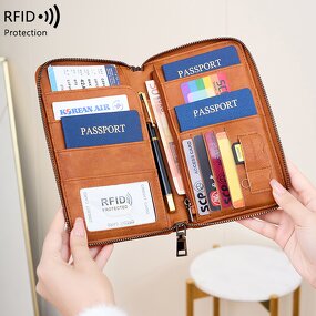 Passport Wallet Manufacturer - OEM/ODM Custom RFID Blocking Ticket Organizer Bag