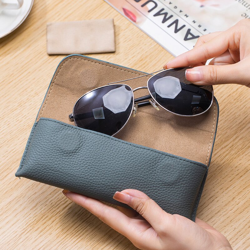Eyeglass Case Manufacturer - OEM/ODM Custom Luxury Cowhide Leather Pouch