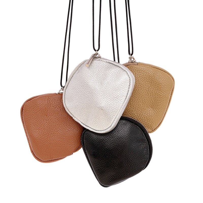 Coin Purse Manufacturer - OEM/ODM Custom Soft Cowhide Leather Hanging Wallet