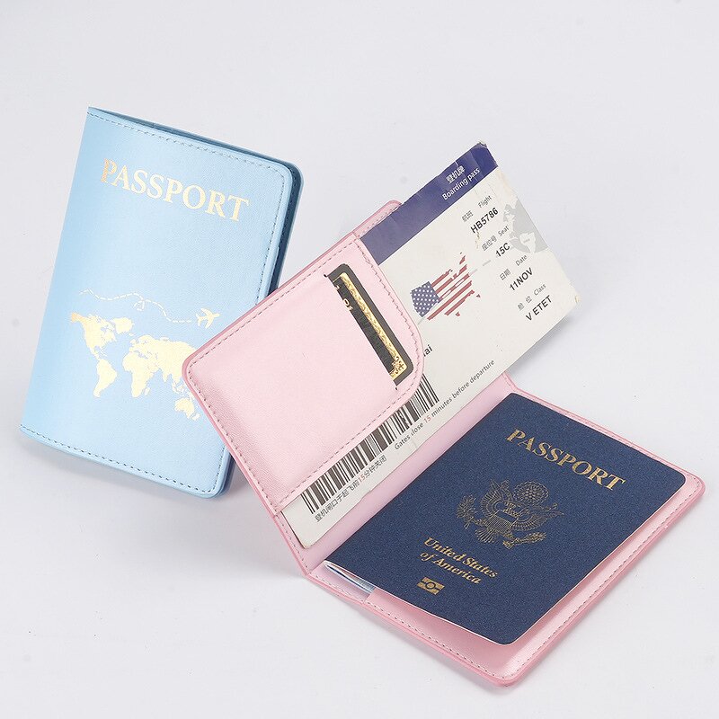 Passport Cover Manufacturer - OEM/ODM Custom World Map Gold Stamping Cover