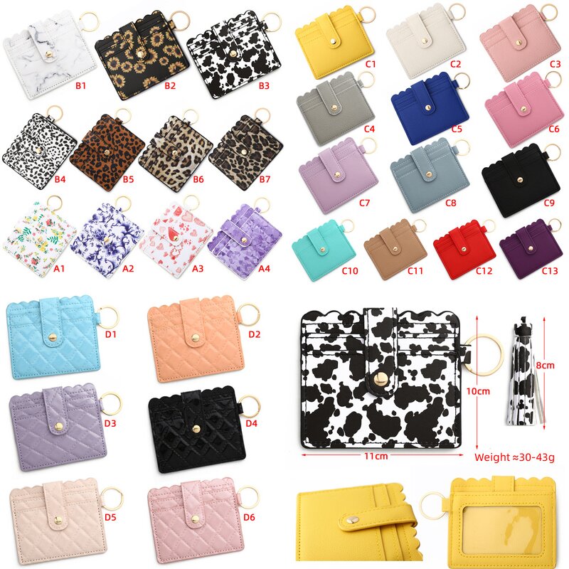 Card Holder Manufacturer - OEM/ODM Custom PU Leather Wristlet Wallet Keychain