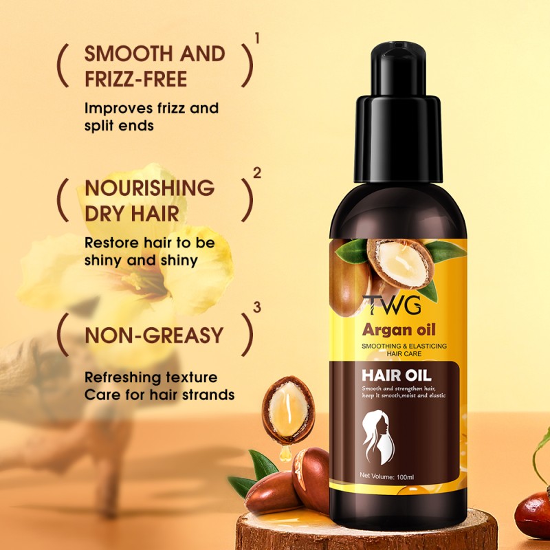 Hair Oil Manufacturer - TWG High Selling Argan Smoothing Elasticing