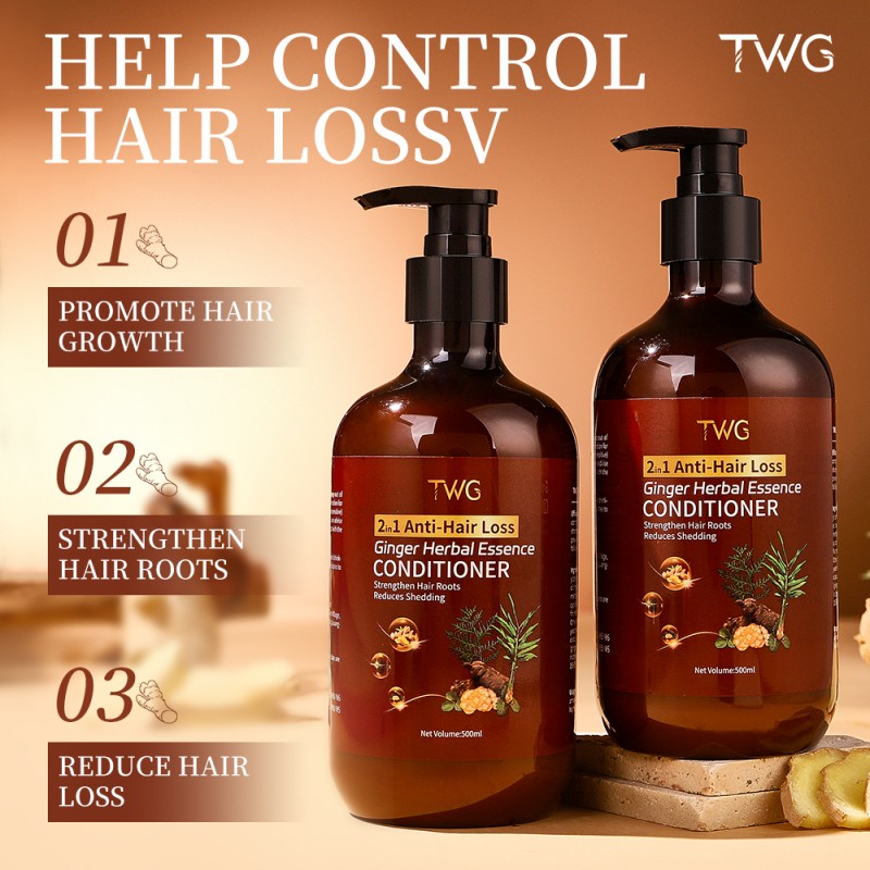 Hair Care Set Manufacturer - TWG OEM ODM 2 in 1 Ginger Anti Loss