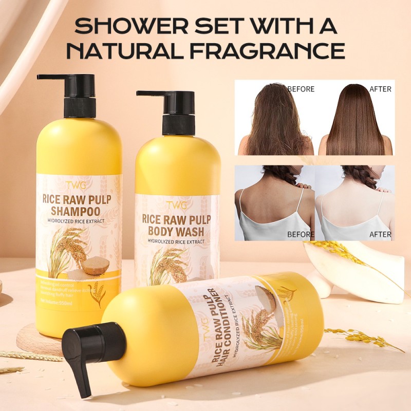 Shampoo Set Manufacturer - TWG RTS Hot Sale Rice Raw Collagen