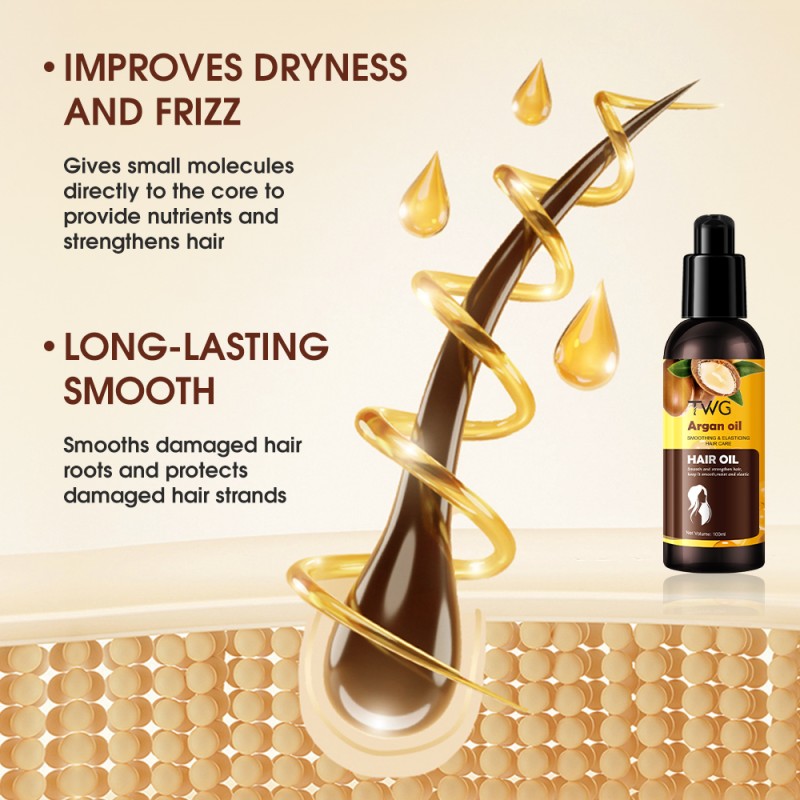 Hair Oil Manufacturer - TWG High Selling Argan Smoothing Elasticing