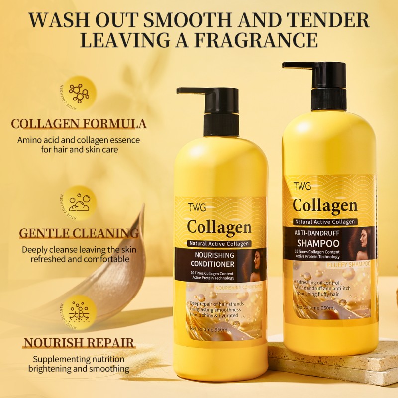 Shampoo Set Manufacturer - TWG RTS Hot Sale Rice Raw Collagen