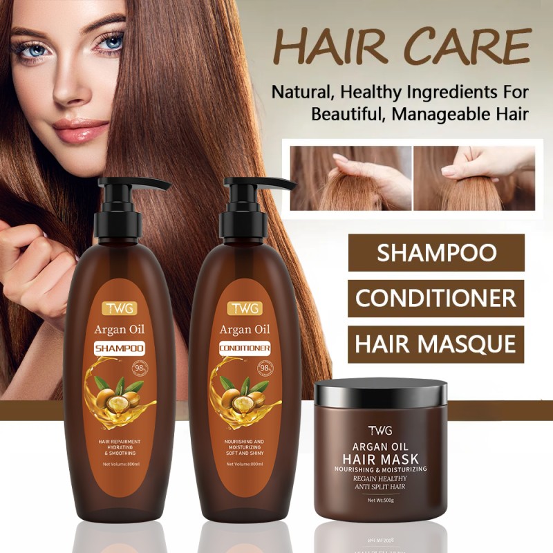 Hair Care Set Manufacturer - TWG RTS Argan Oil Nourishing Moisturizing