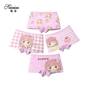 Girls Underwear Set Factory - Cute Cartoon Printed Cotton