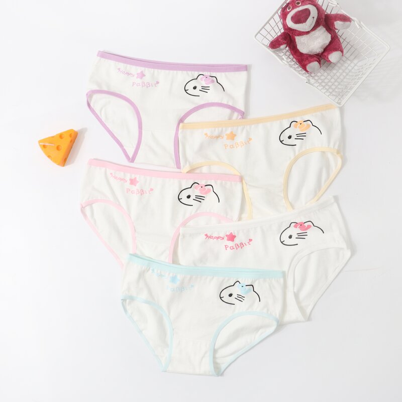 Women's Cotton Briefs Factory - Cartoon Print Mid-Waist OEM