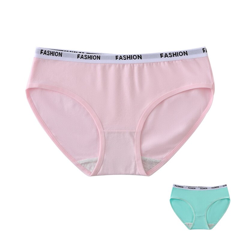 Girls Panties Factory - Chic Mid-Waist Solid Color OEM