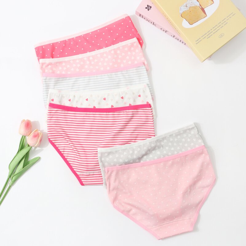 Girls' Underwear Supplier - Wholesale Striped Polyester Cotton