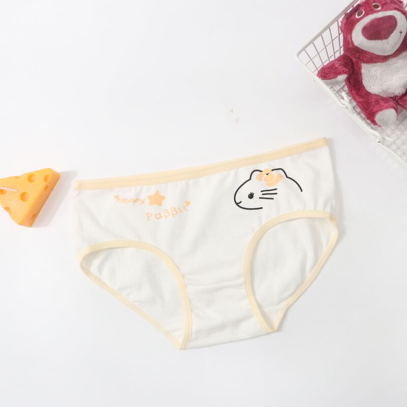 Women's Cotton Briefs Factory - Cartoon Print Mid-Waist OEM