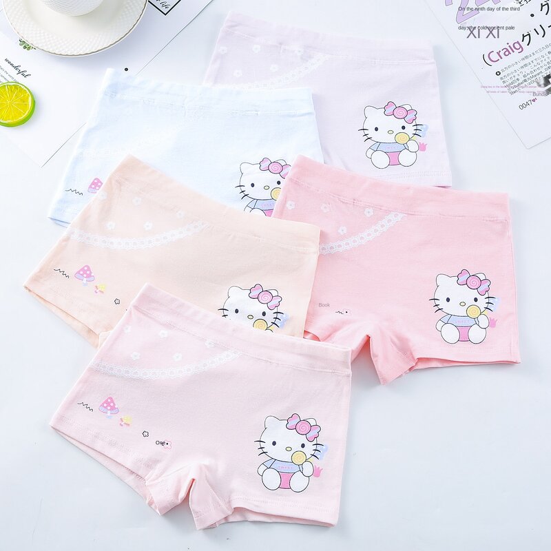 Girls' Underwear Manufacturer - Wholesale KT Cat Printed Cotton