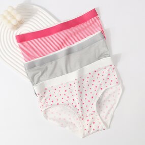 Ladies Cotton Briefs Supplier - Mid-Rise Polka Dot OEM