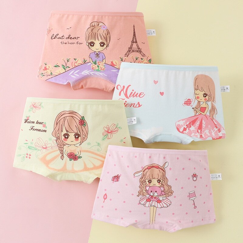 Girls Boxer Underwear Supplier - Cartoon Printed Princess Design