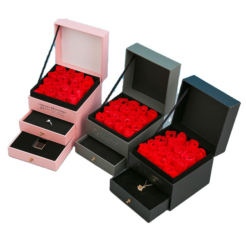 Cosmetics Box Manufacturer - OEM/ODM Custom Slide Drawer 2 Tier Gift Box