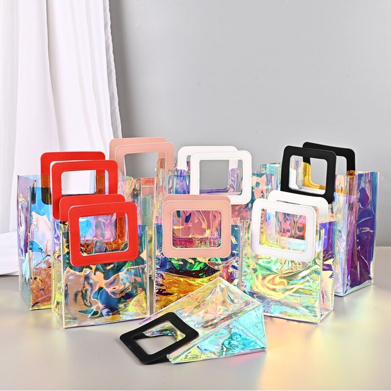 PVC Tote Bag Manufacturer - OEM/ODM Custom PU Handle Laser Holographic Bag