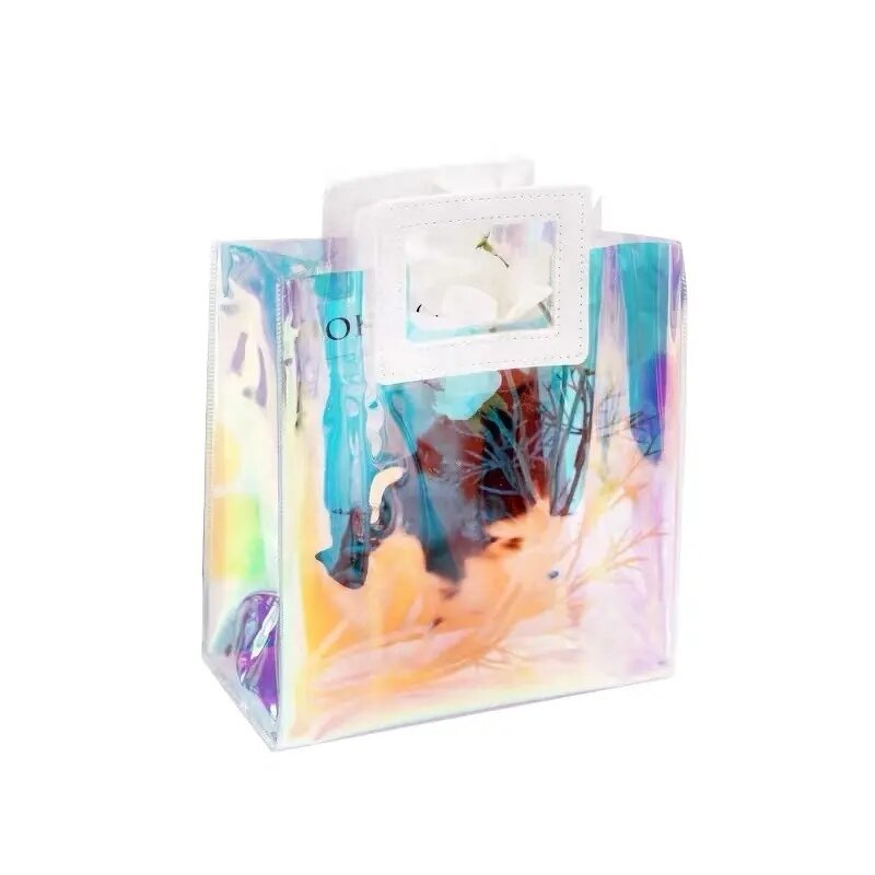 PVC Tote Bag Manufacturer - OEM/ODM Custom PU Handle Laser Holographic Bag