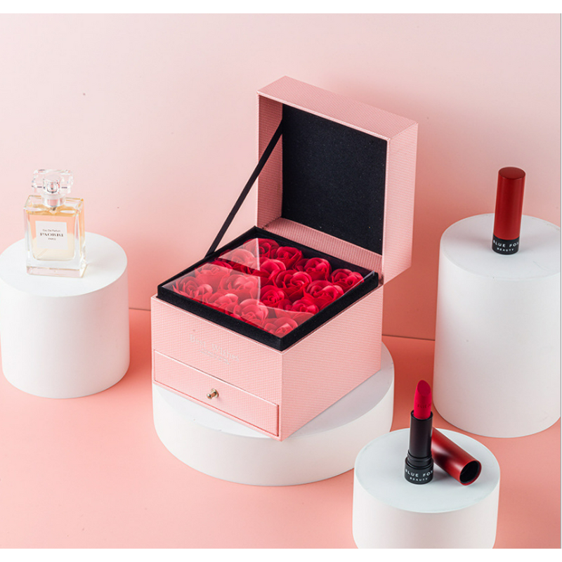 Cosmetics Box Manufacturer - OEM/ODM Custom Slide Drawer 2 Tier Gift Box