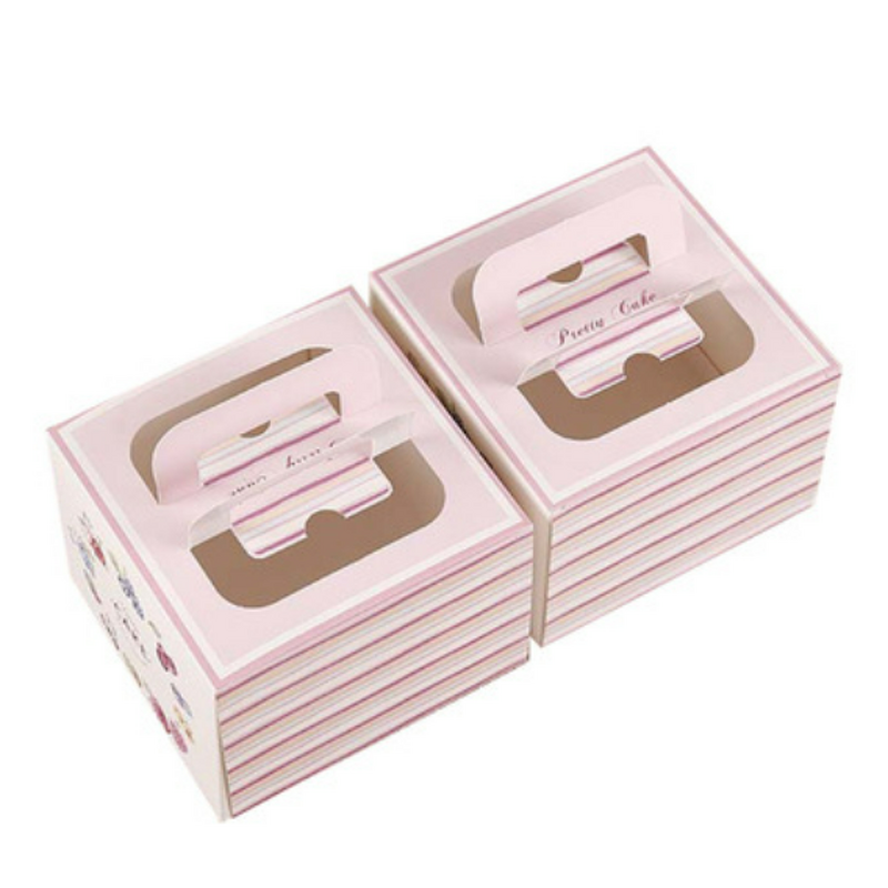 Cake Box Manufacturer - OEM/ODM Custom Pink Cardboard Bento Box