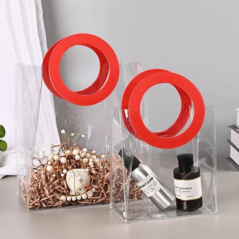 PVC Shopping Bag Manufacturer - OEM/ODM Custom Clear Circular Handle Tote