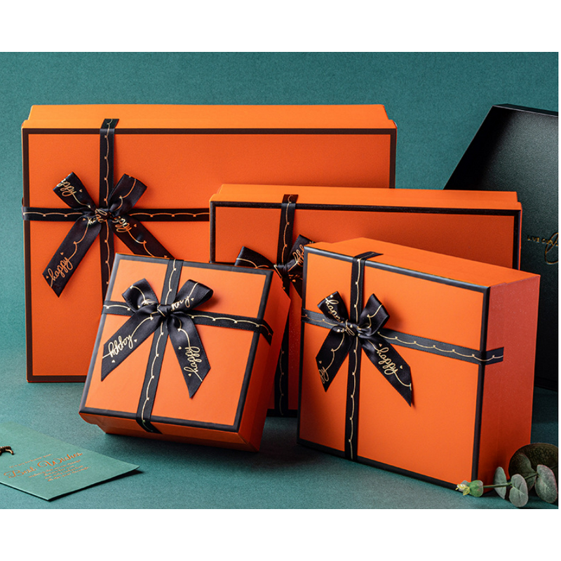 Gift Box Manufacturer - OEM/ODM Custom Orange Printed Cardboard Packaging Box