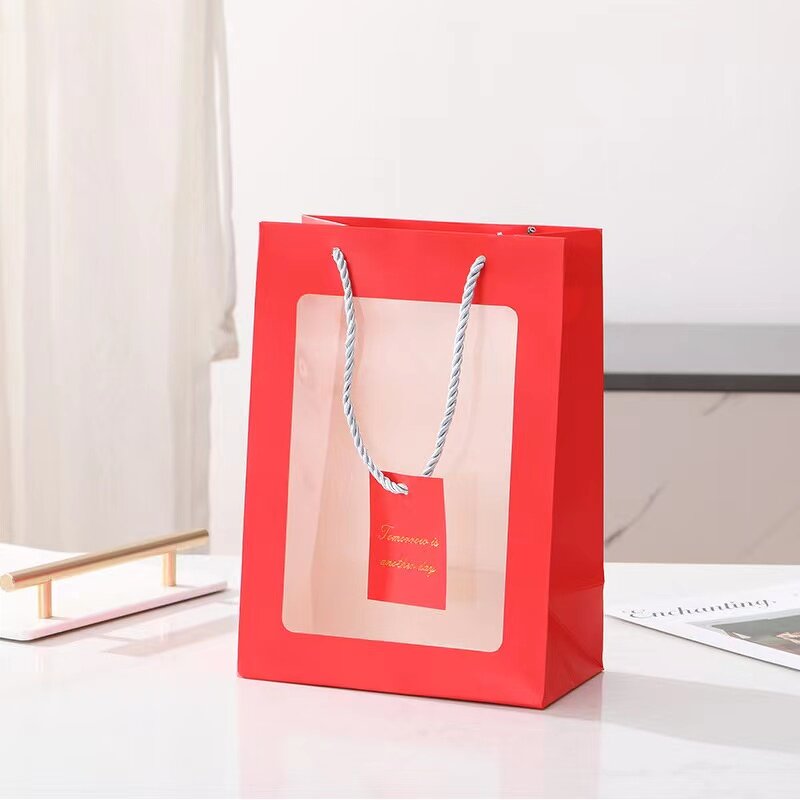 Paper Bag Manufacturer - OEM/ODM Custom Red Printed Shopping Gift Bag