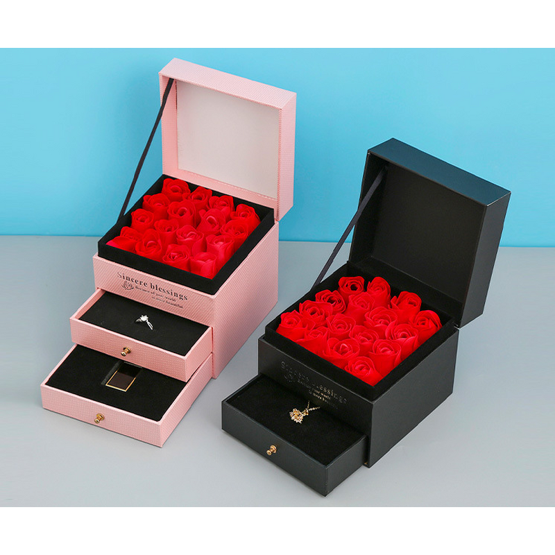 Cosmetics Box Manufacturer - OEM/ODM Custom Slide Drawer 2 Tier Gift Box