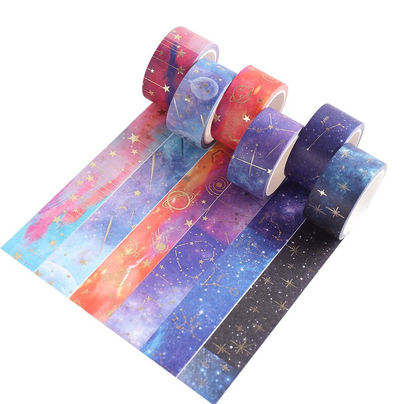 Washi Tapes Set Manufacturer - Cute Sky Stars Sakura 4 Rolls