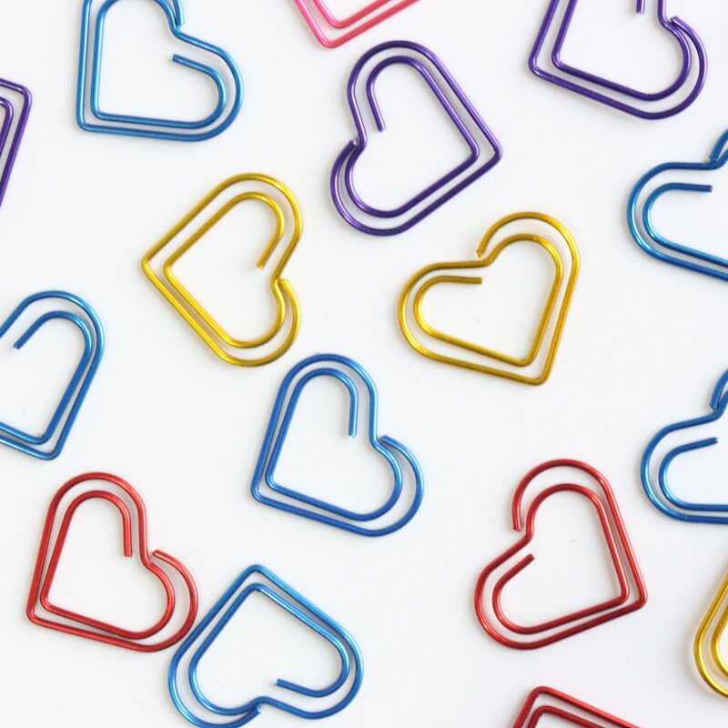 Paper Clip Bookmark Factory - Creative Cute pink Diamond PET