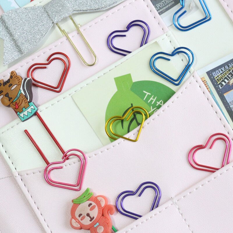 Paper Clip Bookmark Factory - Creative Cute pink Diamond PET