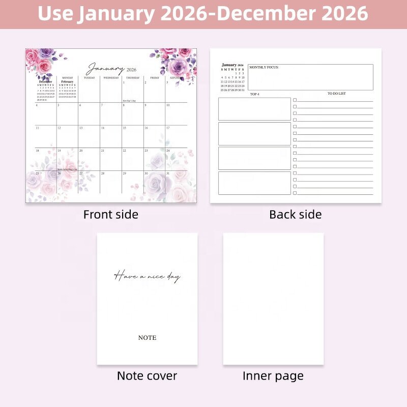 Desk Calendar Factory - Custom 2026 Multifunctional Daily Planner