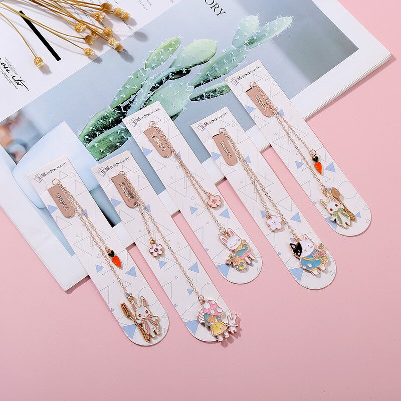 Alloy Bookmark Factory - Kawaii Crystal Dried Flower Shape