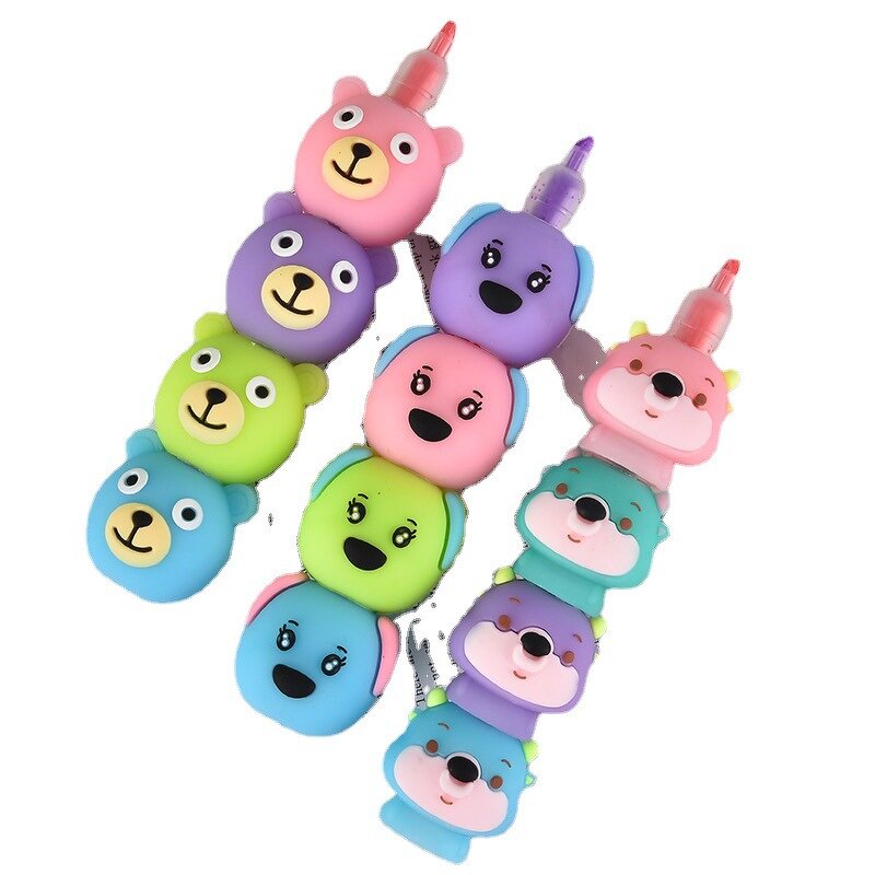 Highlighter Pen Manufacturer - Custom Cute 5-color Cartoon Bear