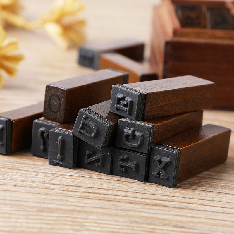 Wooden Stamp Set Supplier - Creative Cartoon Digital Letter 40