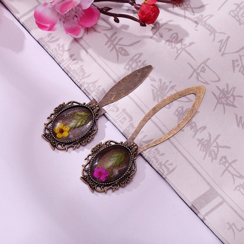 Metal Bookmark Manufacturer - 2024 New Creative Dried Flower