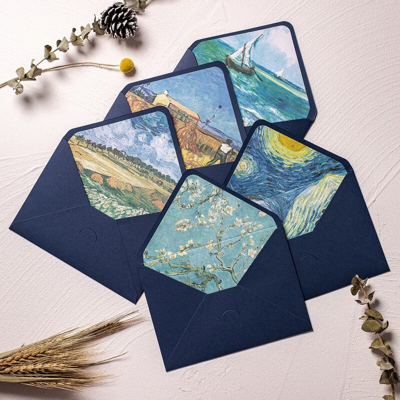 Wallet Envelope Supplier - Vintage Van Gogh Linen Pattern